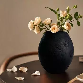 Изделия ручной работы, дизайн эллипса своими руками, ваза в стиле ретро, декоративная цветочная композиция для гостиной, домашнее искусство, украшения темно-серого