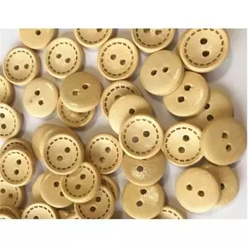 Изделия ручной работы Округлые Практичные Удобные Кнопки Деревянность Burlywood Прочные Милые 1.5cm