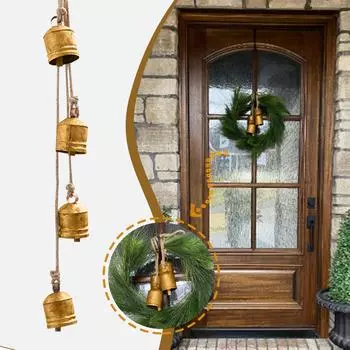 Изделия ручной работы, потертые деревенские металлические подвесные колокольчики для коров One Size золотой