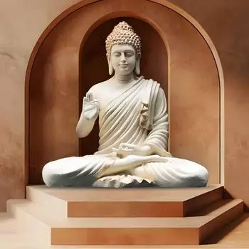 Изделия ручной работы Статуя Будды Идола Выставочный экземпляр Подарочный предмет Полистоун Домашний декор Украшение 1 фото