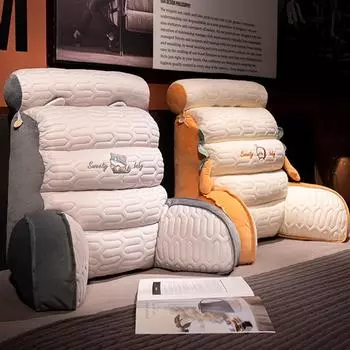 Изголовье кровати, большая спинка, украшение для дома, подушка для талии для беременных женщин, съемная, моющаяся, подушка для поддержки поясницы, подушка для стула 45x40cm