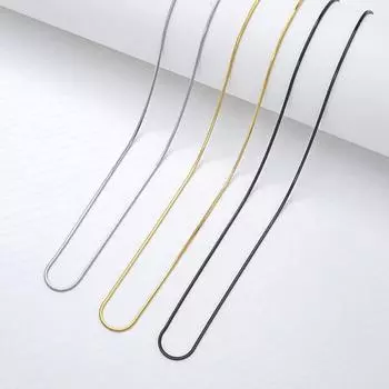 Изготовьте подвеску в виде змеи из нержавеющей стали на цепочке из 18-каратного золота в виде змеиной кости. Универсальный аксессуар-ожерелье. Chain width 0.9MM*40CM