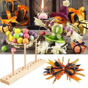 Изготовитель бантов с 3 длинными палками, деревянная основа, регулируемая, сделай сам, подарок на рождественскую вечеринку, праздничный венок, украшение в виде банта, инструменты для изготовления