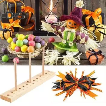 Изготовитель бантов с 3 длинными палками, деревянная основа, регулируемая, сделай сам, подарок на рождественскую вечеринку, праздничный венок, украшение в виде банта, инструменты для изготовления