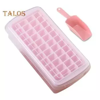 Изготовитель ледяных шариков, пищевая износостойкость, штабелируемая уникальная 44 сетки, предотвращающая появление запаха, форма для лотка для льда для бара розовый