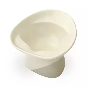 Изготовлена из керамики, миска для воды для кошек с короткими и плоскими мягкими удобными для воды кошачьими посудами Seto, Япония, PAW-MOTTO [Paw SHIZUKU] PAW-MOTTO для кошек, хин,