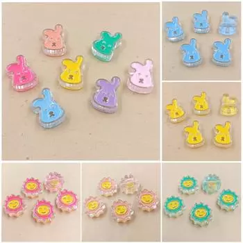 Изготовление акриловых ювелирных изделий, капельное масло, модные аксессуары «сделай сам», материал, 5 шт., креативные подвески, форма кролика, солнца, свободные бусины, милый браслет ручной работы, ожерелье Sun жёлтый