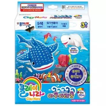 Изготовление аквариумной глины Claynara + цветная бумага, смешанные цвета, корейские игрушки.