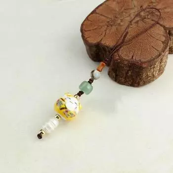Изготовление аксессуаров, керамические брелки Lucky Cat, автомобильный брелок для мобильного телефона, ремешок для ювелирных изделий