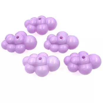 Изготовление браслетов Модные ювелирные аксессуары Свободные бусины DIY Материал ручной работы для ожерелья Сплошной цвет Облачные бусины 5 шт. Бусины Ювелирные аксессуары фиолетовый