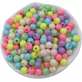 Изготовление браслетов своими руками ювелирные изделия аксессуары 4-14 мм мода 30-500 шт конфетный цвет для ожерелья круглые свободные бусины аксессуары 4mm about 500pcs разноцветный