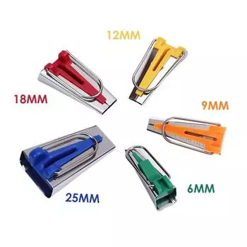 Изготовление косой ленты, аксессуары для шитья, 5 размеров, 6 мм, 9 мм, 12 мм, 18 мм, 25 мм, инструменты для переплета ног, сделай сам, ручное сращивание ткани, лоскутное шитье 6mm зелёный