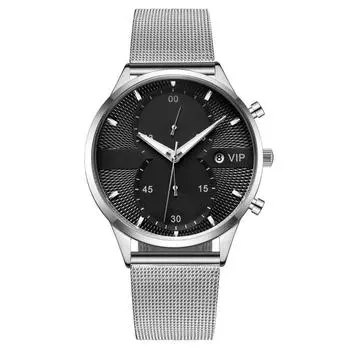 Изготовление на заказ европейских и американских модных календарей VIP мужские часы мужские часы сетчатый ремень Милан с кварцевыми часами