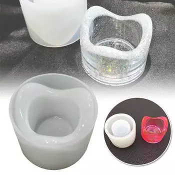 Изготовление смолы, эпоксидная форма, силиконовая форма для подсвечника для чая, DIY литье, ремесло