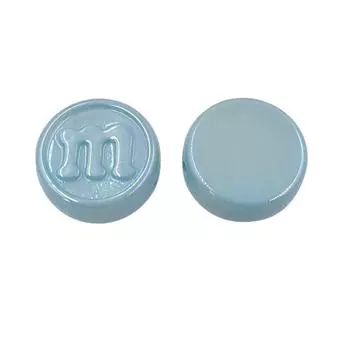 Изготовление сплющенных браслетов 10 шт. DIY ювелирные аксессуары креативные подвески с буквой М материал УФ-цвет плоские круглые бусины свободные бусины акриловые бусины синий