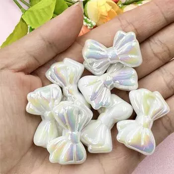 Изготовление телефонной цепочки 7 шт. 20,6*30 мм, цвет конфет, креативный материал ручной работы, свободные бусины, ручная работа, акриловые банты, ювелирные аксессуары, бусины белый