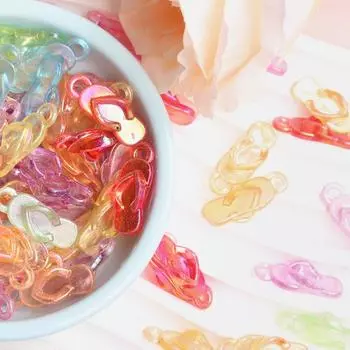 Изготовление телефонной цепочки, цветные бусины, материал, акрил, сделай сам, материал для ручной работы, тапочки, форма, ремесло, 30 шт., 8*22 мм, аксессуары розы красного