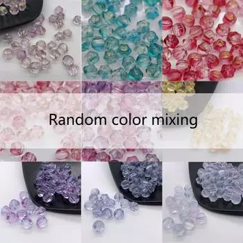 Изготовление украшений из тыквы, ручная работа, материал, ожерелье, браслет, 50 шт., 8 мм, своими руками, оптовая продажа, стеклянные бусины, кулон, градиентный цвет 1