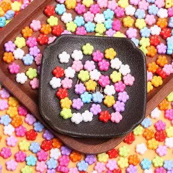 Изготовление ювелирных изделий 100 шт. 9 мм акрил ярких цветов ожерелье браслет Изготовление ювелирных аксессуаров для DIY фурнитура в форме цветка свободные бусины-разделители мода 5