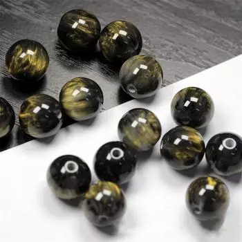 Изготовление ювелирных изделий 25 шт. круглый искусственный камень тигровый глаз смола аксессуары из бисера DIY материалы бусины 12 мм тонкое сверкающее ожерелье бусины с прямыми отверстиями Cloud чёрный