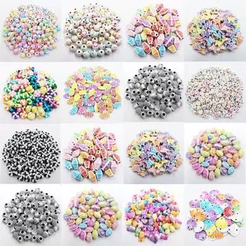 Изготовление ювелирных изделий акриловые свободные бусины 8-20 мм DIY для ожерелья, браслета, оптовая продажа, подвеска 5-50 шт.