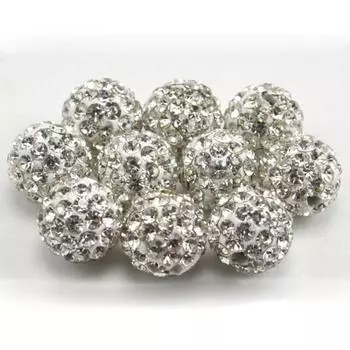 Изготовление ювелирных изделий для DIY, оптовая продажа, подвеска, свободные бусины, круглый диско-шар, чешский кристалл, 5 шт., 10 мм, ожерелье, браслет, бусины