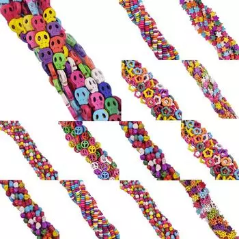 Изготовление ювелирных изделий для ожерелья своими руками, цветочные звездочки, разделители, свободные бусины, несколько стилей, цветные бирюзовые аксессуары, нежные ювелирные изделия своими руками Flower 20mm