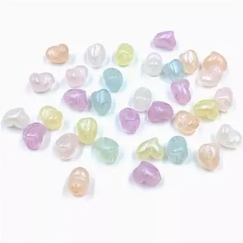 Изготовление ювелирных изделий макарон 10 шт. для браслета и ожерелья акриловый материал для бисера заостренное сердце/звезда флуоресцентный порошок свободные бусины аксессуары Heart фиолетовый