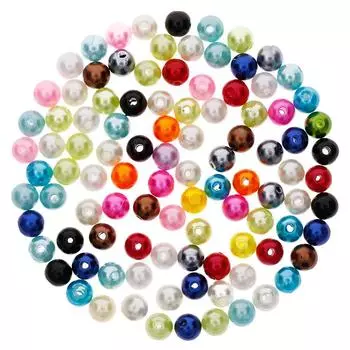 Изготовление ювелирных изделий, ожерелье, браслет, серьги, 6/8 мм, аксессуары, жемчужные распорки, свободные бусины, акриловые круглые, 50/100 шт., поставки своими руками 6mm розовый