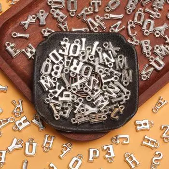 Изготовление ювелирных изделий, ожерелье, ручная работа, алфавит, аксессуары ручной работы, модный брелок, подвески, буквы, 14-16 мм * 8-9 мм, сделай сам, 20 шт., акрил золотой