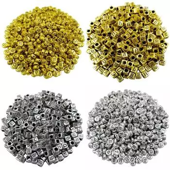 Изготовление ювелирных изделий, свободные бусины, блок, плоские бусины, ожерелье с буквами, браслет, сделай сам, оптовая продажа, квадратный кулон 100 шт. 6/7 мм Flat beads