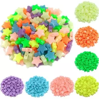 Изготовление ювелирных изделий своими руками для звездных акриловых бусин оптом 50 шт. 11 мм ожерелье браслет конфетного цвета подвеска бусины жёлтый