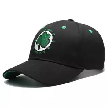 Изготовленная на заказ плоская вышивка логотипа, черная бейсбольная кепка, кепка с 6 панелями чёрный