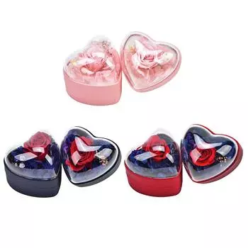 Изготовленная на заказ роскошная элегантная красная цветочная шкатулка для кольца, идеальная цветочная подарочная упаковка для обручальных колец красный