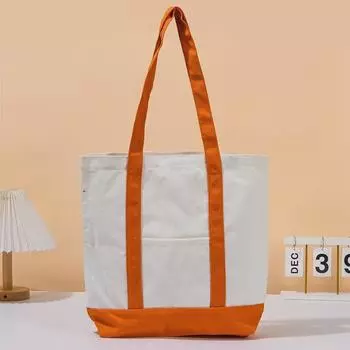 Изготовленная на заказ высококачественная холщовая сумка на шнурке: Пустая складная рекламная сумка через плечо Red single handle (23x21x10cm); 12 oz poly-cotton