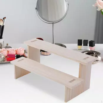 Изготовленная вручную деревянная подставка для демонстрации фигурок и предметов коллекционирования 2 layer