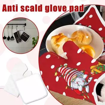 Изготовленные на заказ утепленные перчатки для духовки и коврики, термостойкие перчатки белый
