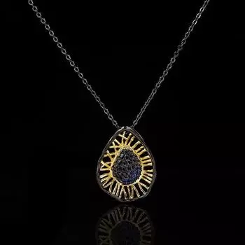 Изготовленные вручную дизайнерские украшения высокого класса для банкета, персонализированные ювелирные изделия в итальянском, европейском и американском стиле, двухцветное золотое ожерелье с разрезом Please consult customer service.