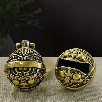 Изготовленные вручную латунные колокольчики из чистой меди, подвески-брелки для автомобиля, аксессуары для колокольчиков, креативные подарки, подарочные подвески для мужчин и женщин 1pc