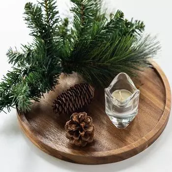 Изготовленные вручную натуральные материалы DIY Свеча Тарелка Украшение Тарелка для еды Отель Ресторан Дисплей Десерты Закуски Разное Аксессуары 20*20CM