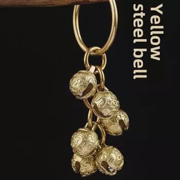 Изготовленный на заказ брелок-подвеска в виде колокольчика из латуни для мужчин и женщин