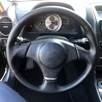 Изготовленный на заказ чехол на руль автомобиля для Toyota RAV4 Celica Corolla (США) Matrix MR2 Lexus IS200 300 Кожаная оплетка руля Black -line