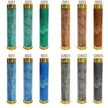 Изготовленный на заказ латунный калейдоскоп с кожей, персонализированный подарок для пап, мужчин, женщин, детей на дни рождения, рождественский декор (Вариант узора и цвета)