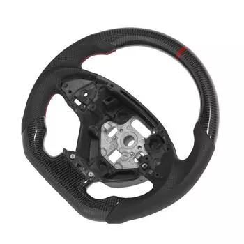 Изготовленный на заказ руль из углеродного волокна, перфорированная кожа Nappa, подходит для Chevrolet Corvette C7 2014-2019 чёрный
