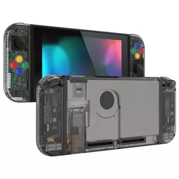 Изготовленный своими руками сменный корпус для eXtremeRate, задняя панель для консоли Switch, изготовленная из прозрачного держателя, корпуса контроллера для полного набора кнопок