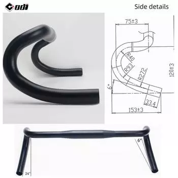 Изготовленный в Тайване ODI Gravel Off-Road легкий изогнутый руль для шоссейного велосипеда из алюминиевого сплава