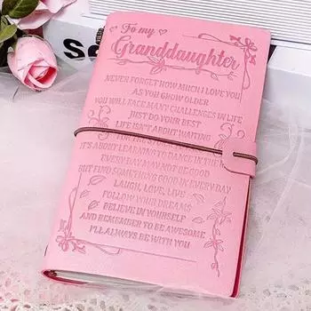 Изготовленный вручную блокнот из искусственной кожи, плотная бумага, настраиваемые шрифты для текста, прочный дневник G