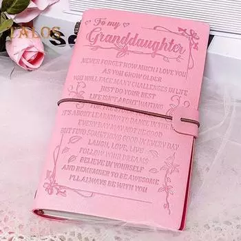 Изготовленный вручную блокнот из искусственной кожи, плотная бумага, настраиваемые шрифты для текста, прочный ежедневник с цветочным узором, обложка для блокнота B