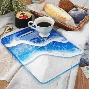 Изготовленный вручную большой прямоугольный поднос с ручкой, качели, зеркало, силиконовая форма для самостоятельного изготовления кристаллов, клей для силикона