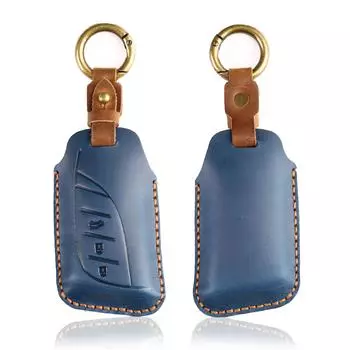 Изготовленный вручную кожаный чехол для автомобильного ключа, подходящий для Lexus ES200 ES300h RX300 LX570, чехол для дистанционного ключа коричневый